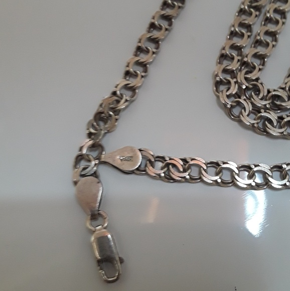 Solid 925 Silver 6mm/19.5 " 0.5 oz Chain Necklace - Picture 2 of 3